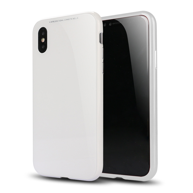 iPHONE X (Ten) Fully Protective Magnetic Absorption Technology Case With Free Tempered Glass (White)